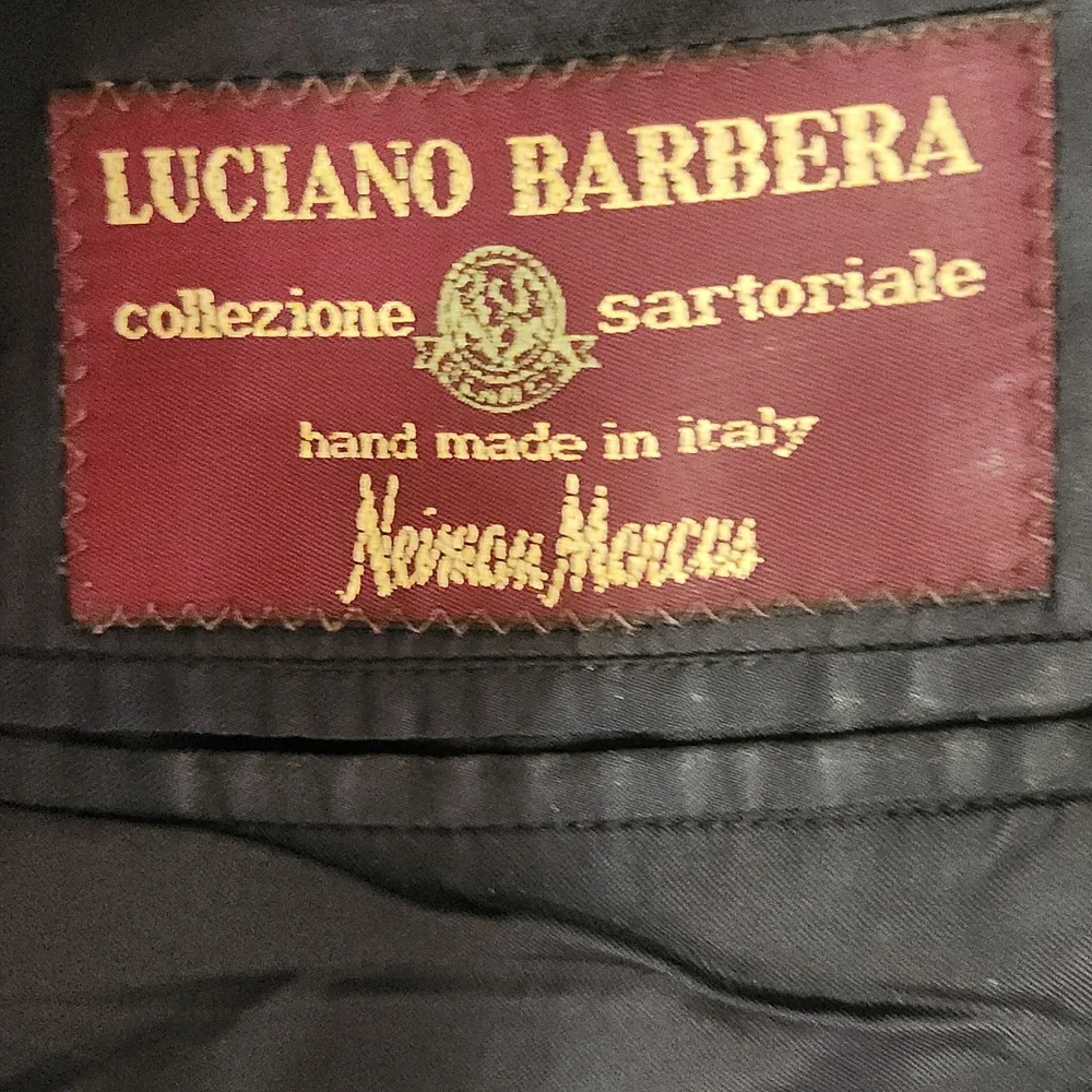 Luciano Barbera Made In Italy Silk And Wool Blazer Size 56/6/r Dark Blue…